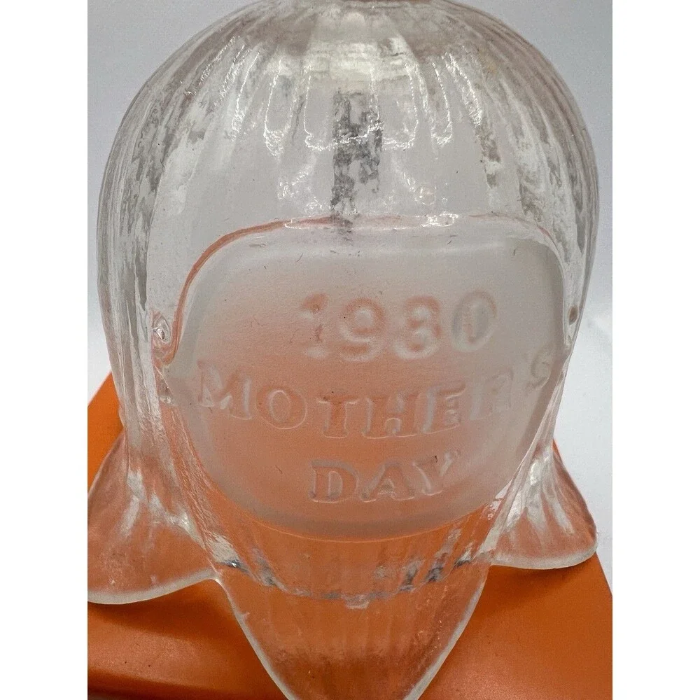 Vintage GOEBEL CRYSTAL MOTHERS DAY BELL 1980 glass mom daughter gift